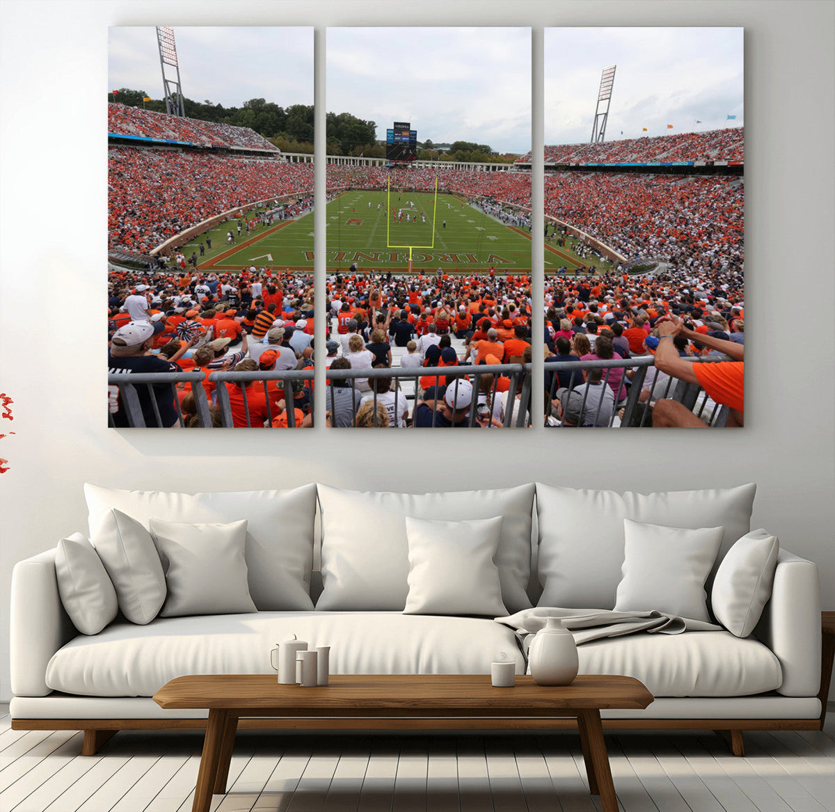 Virginia Cavaliers Football Team Print - Charlottesville Scott Stadium Print Wall Art Canvas