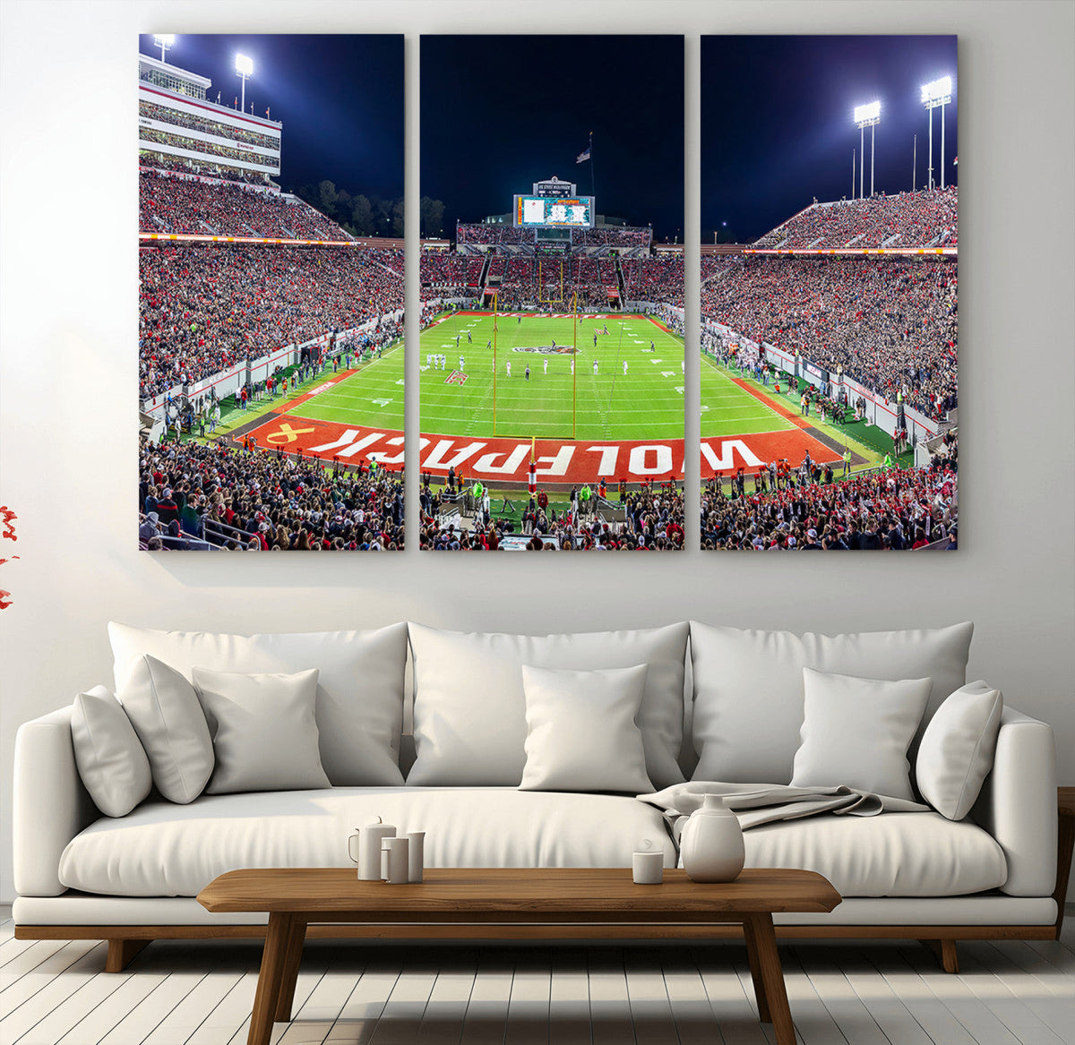 Wolfpack Football Team Print - Raleigh Carter-Finley Stadium