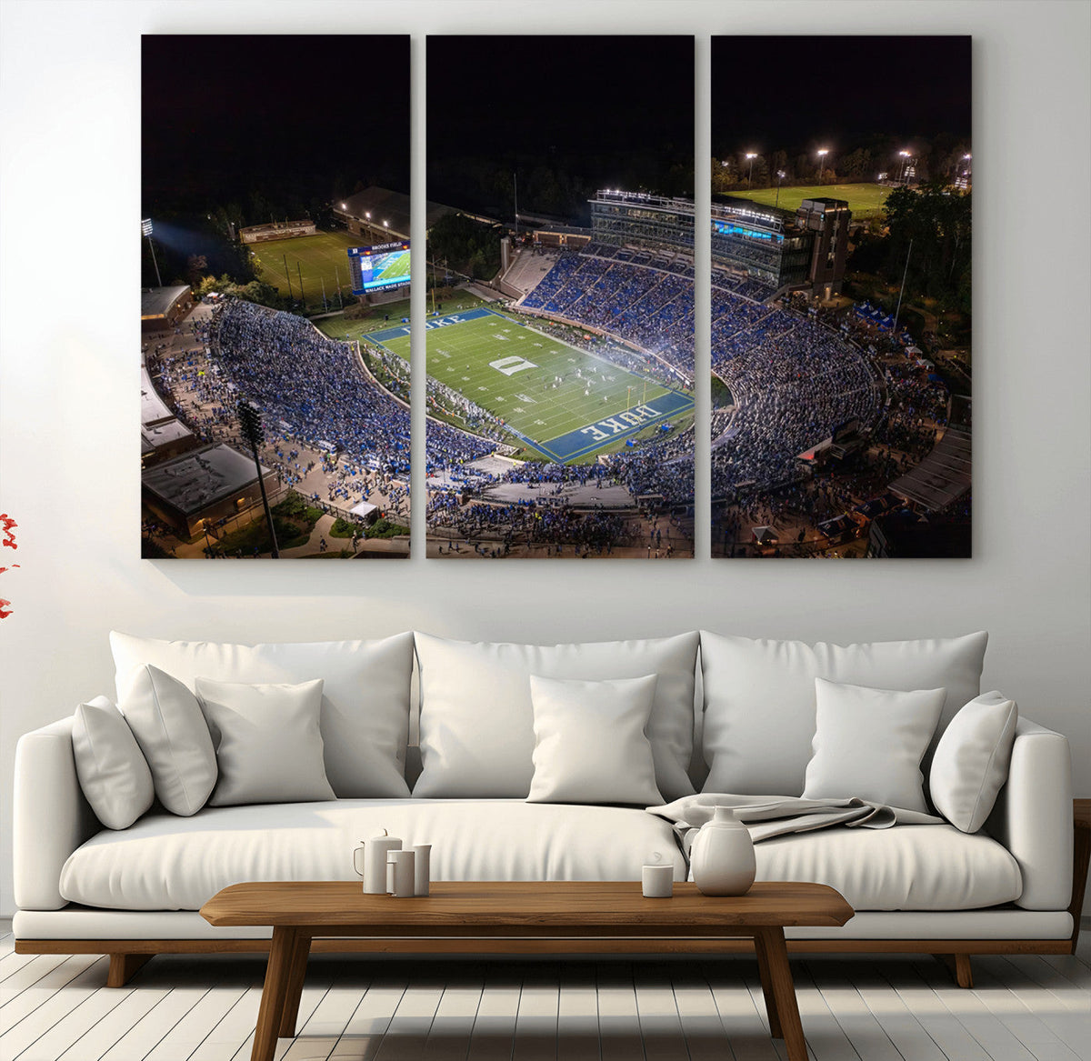 Duke University Blue Devils Football Print Canvas - Durham