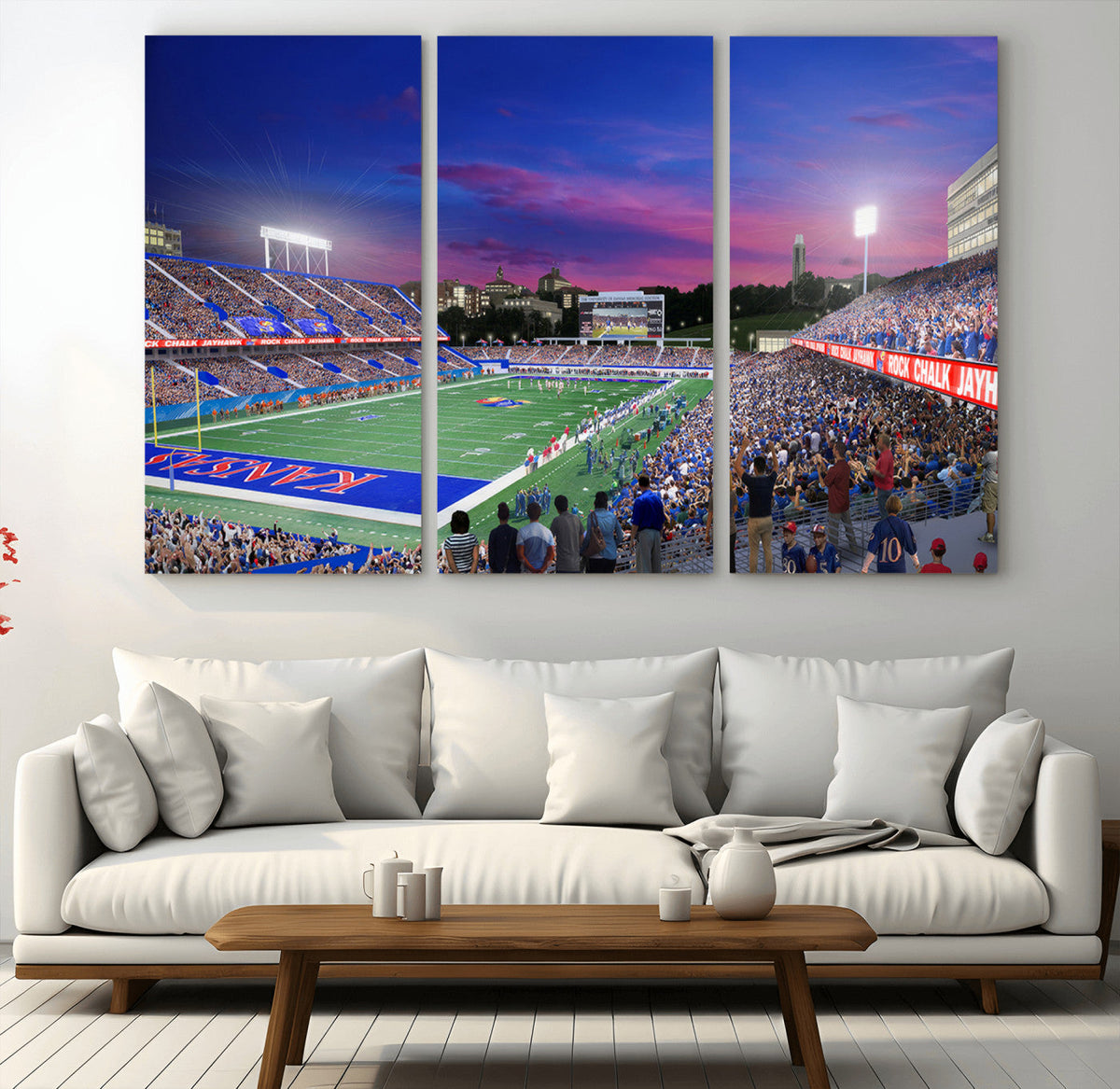 University of Kansas Jayhawks Football Team Print Canvas-