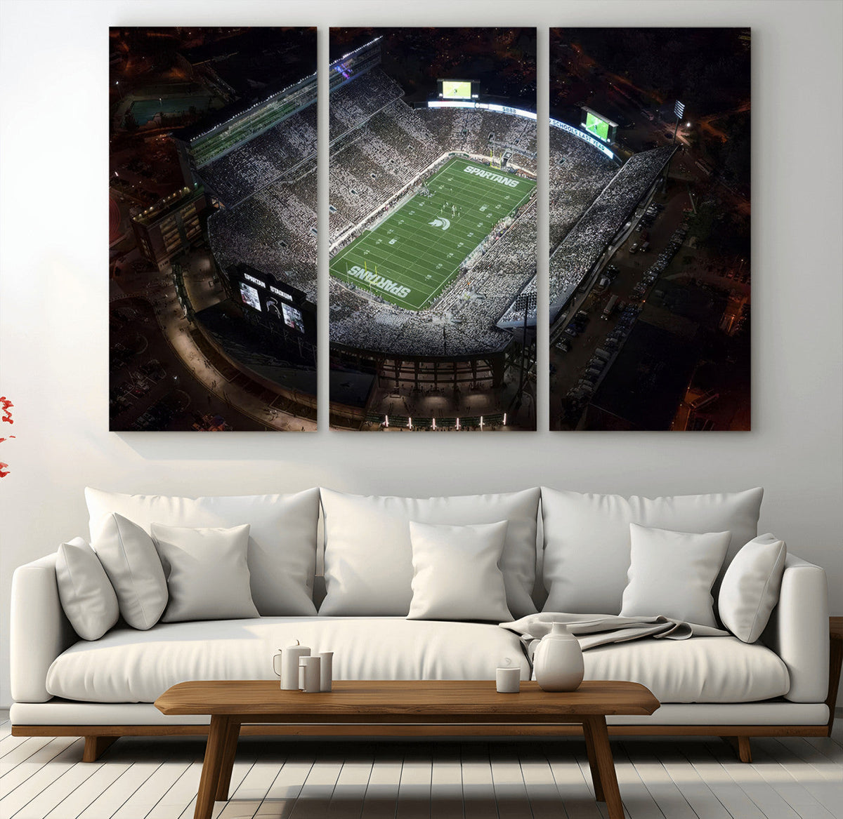 Michigan State Spartans Football Team Print - East Lansing