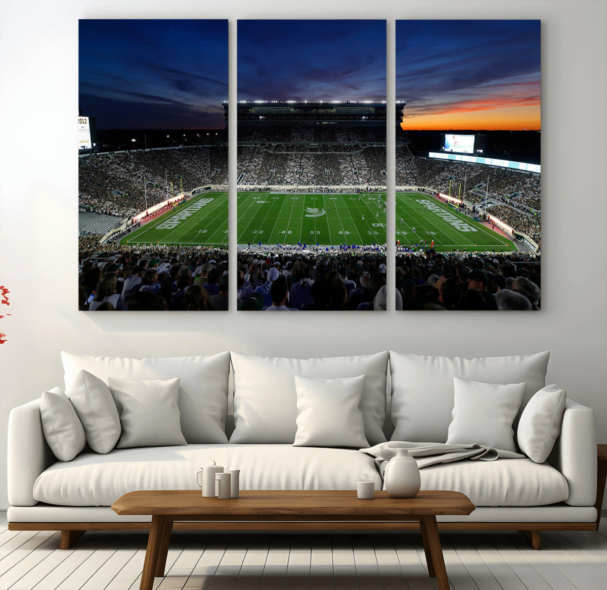 Michigan State Spartans Football Team Print - East Lansing
