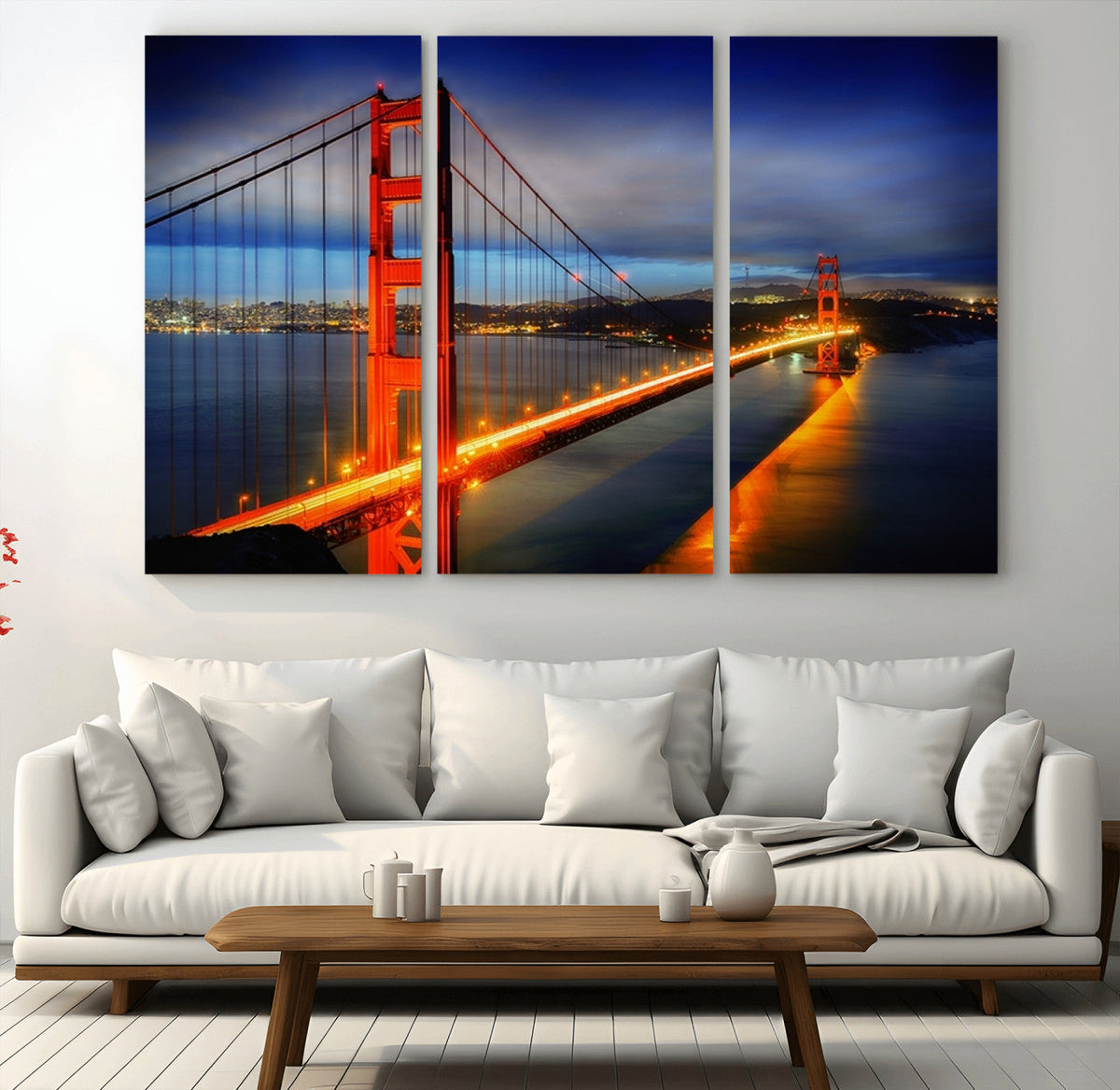 Large Wall Art San Francisco Canvas Print - Wonderful Golden