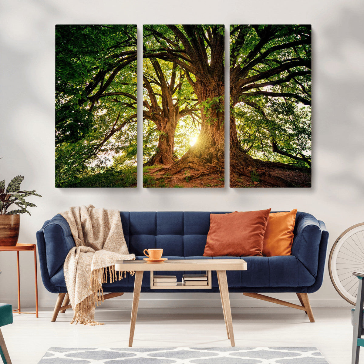 Majestic Ancient Tree Wall Art, NatureCanvas Print, Woodland