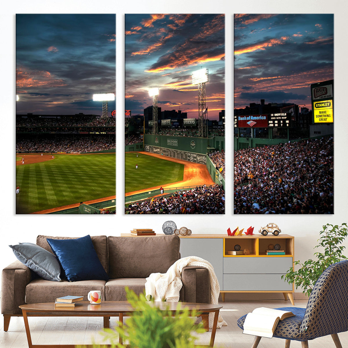 Fenway Park Wall Art Canvas Print | Large Baseball Stadium