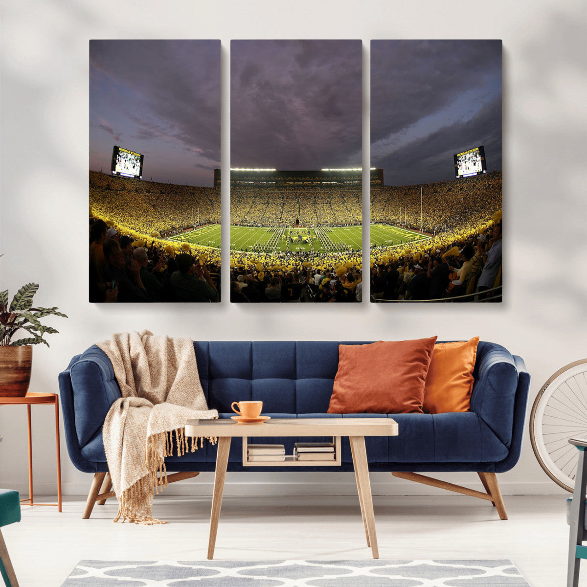 Michigan Wolverines Print - Michigan Stadium Wall Art Canvas
