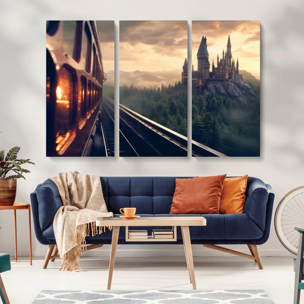Harry Castle Wall Art Canvas Print, Wizard School Wall Art