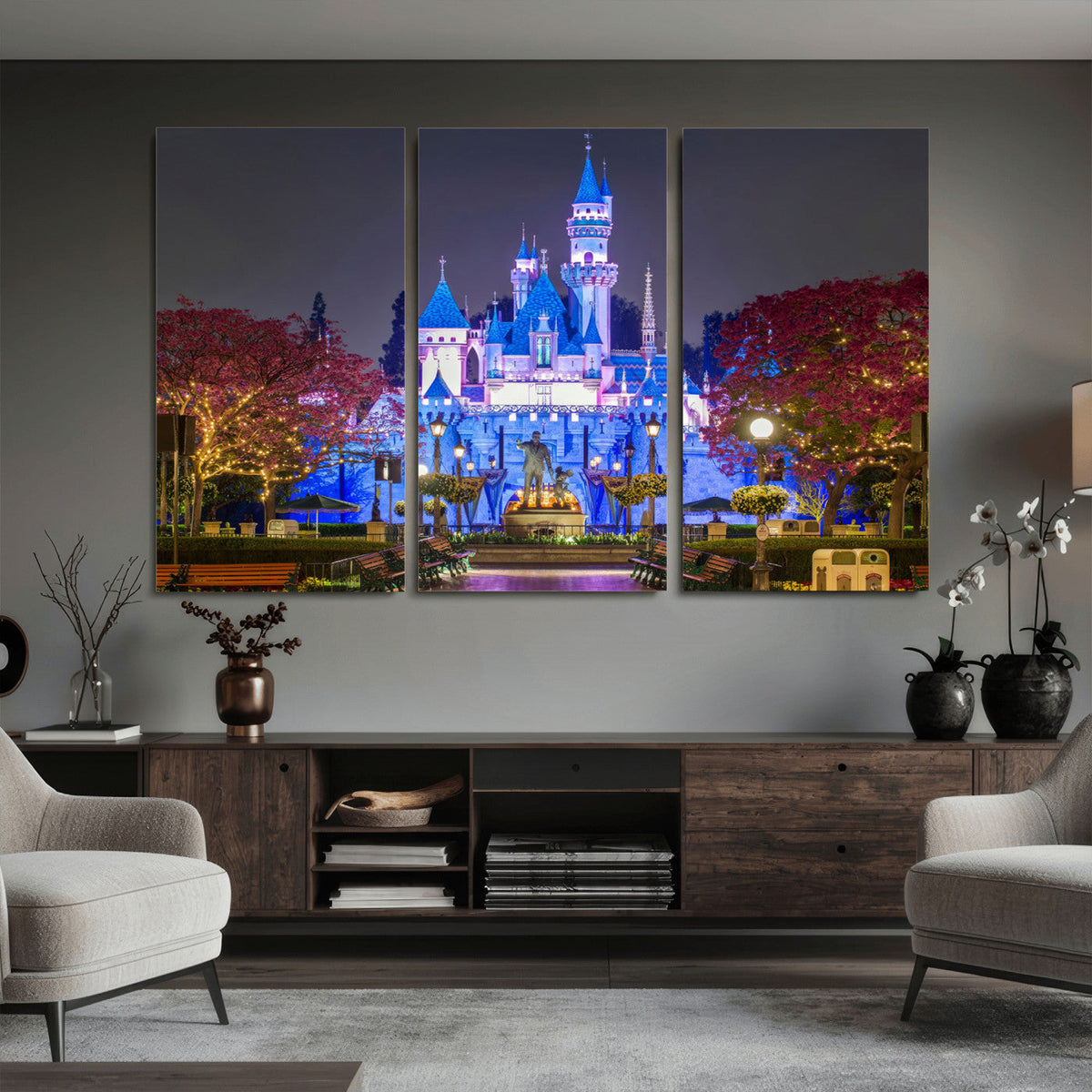 Disney Castle Wall Art Canvas Print – Magical Fairytale