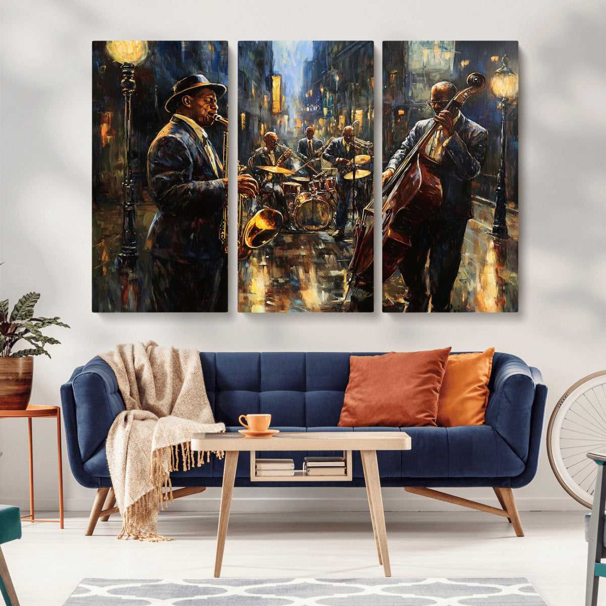 Jazz Canvas Wall Art Print – Abstract African American Music