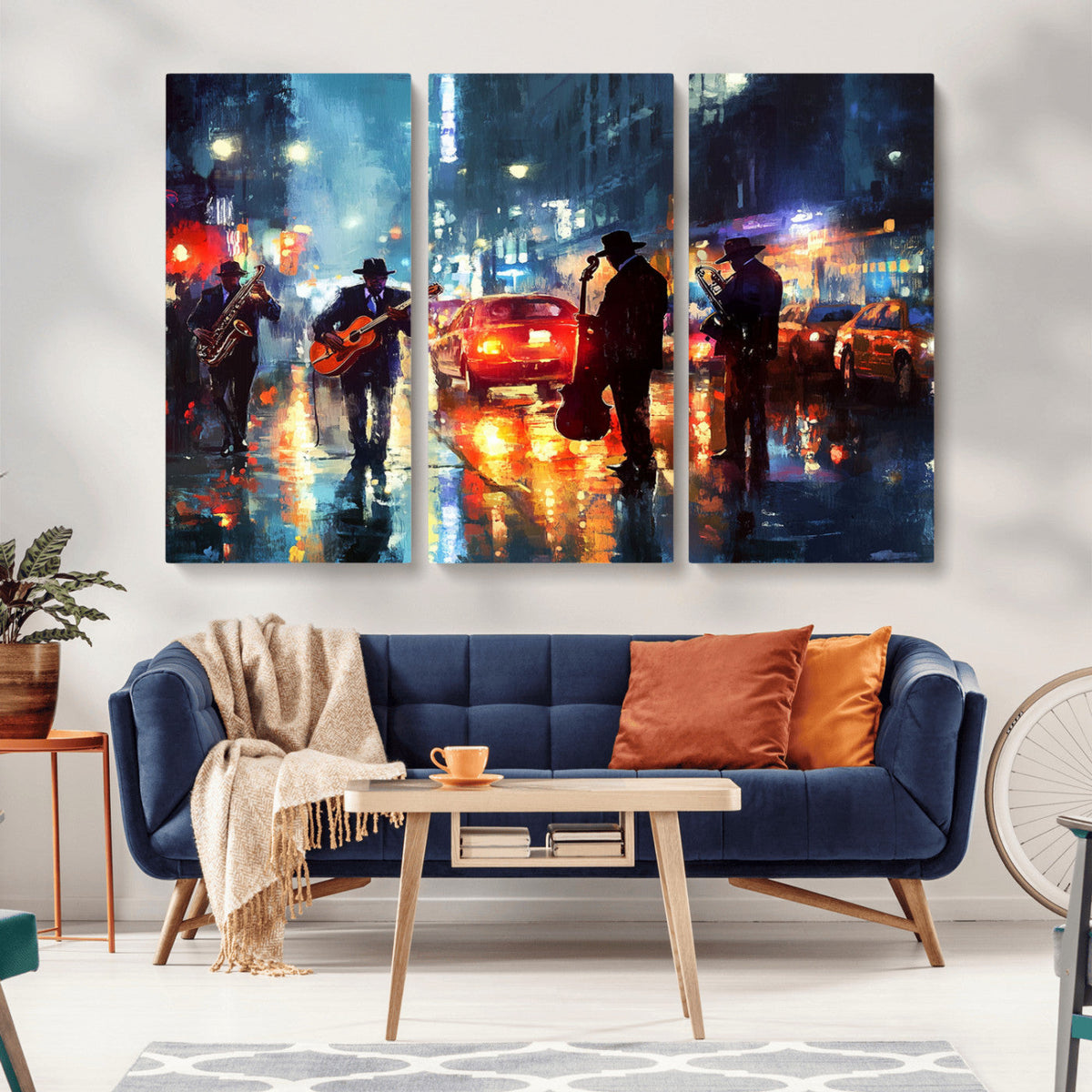 African American Jazz Canvas Wall Art Print – Abstract Music