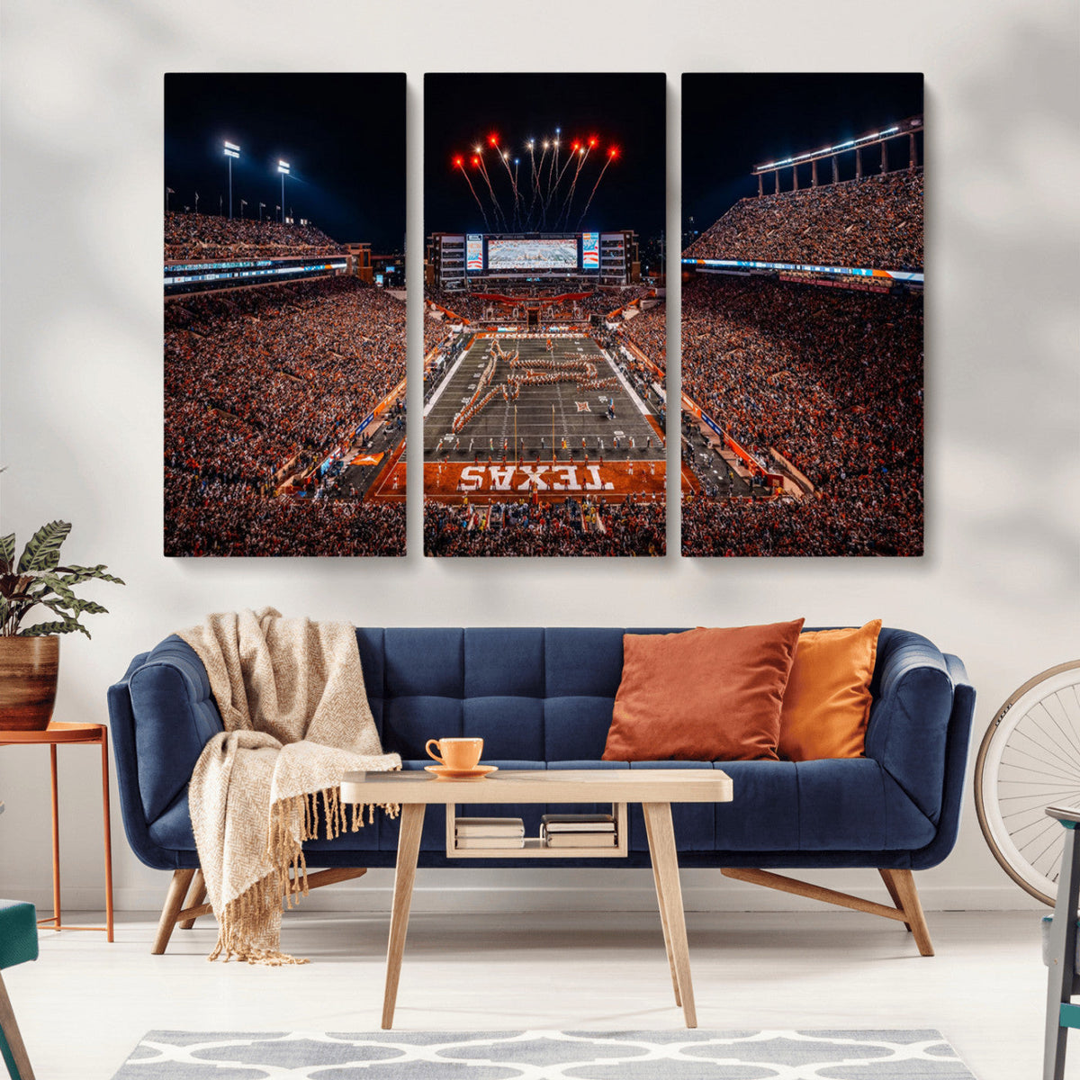 Texas Stadium Night Game Wall Art Canvas Print – Vibrant