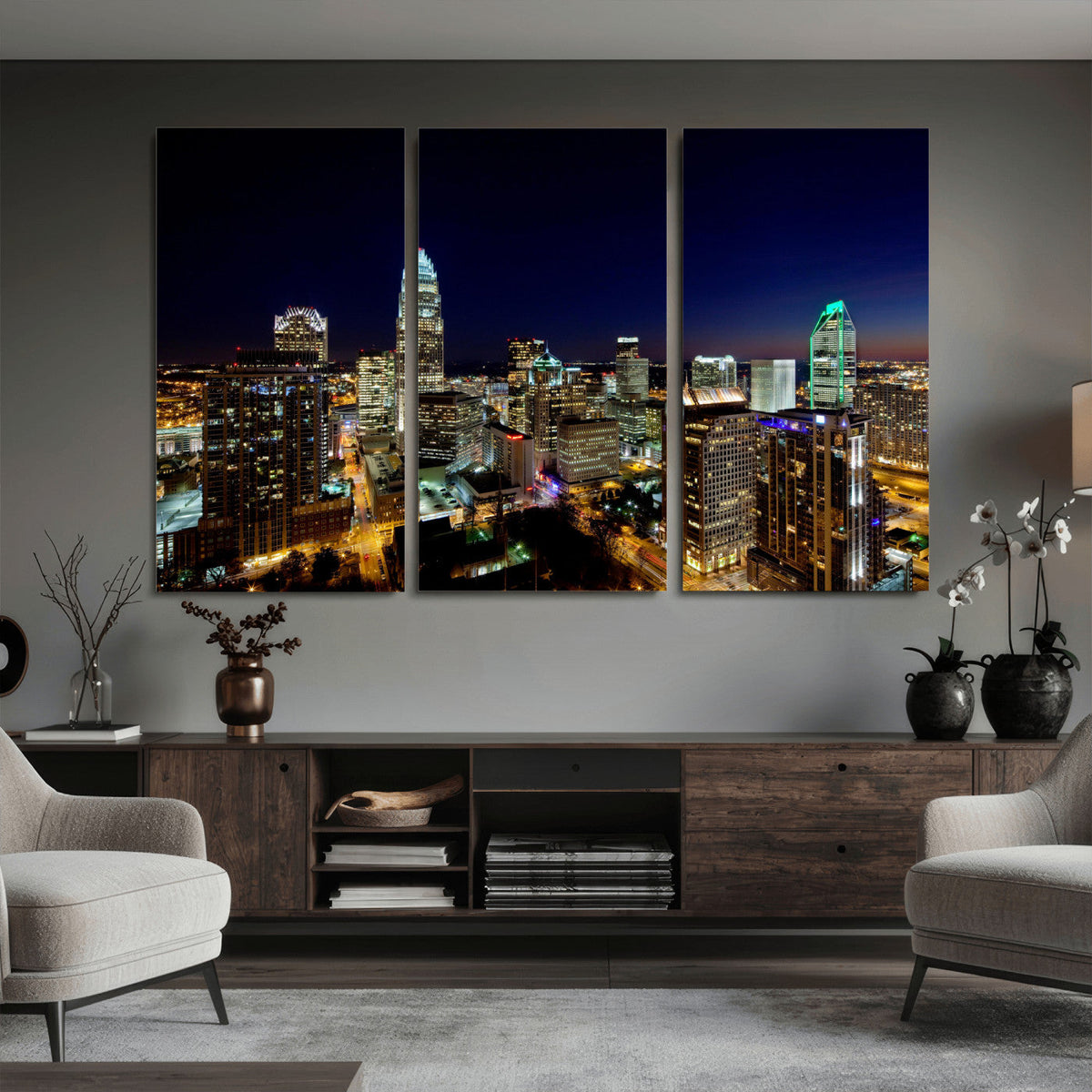 Atlanta Skyline Wall Art Canvas Print – Modern Cityscape