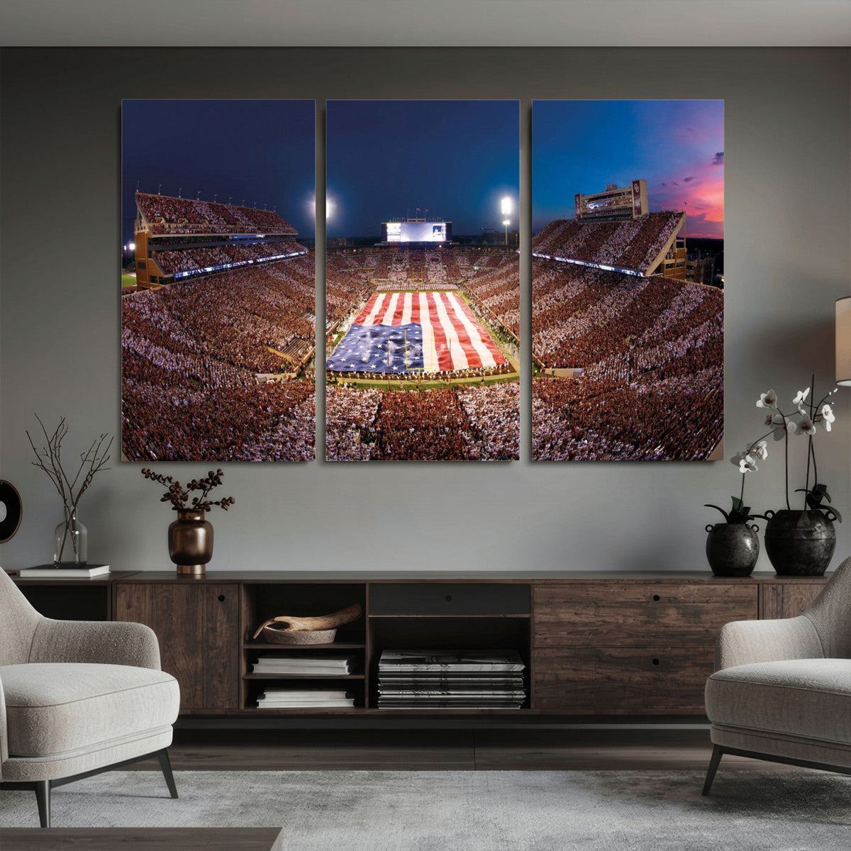 Oklahoma Memorial Stadium Wall Art Canvas Print – Oklahoma