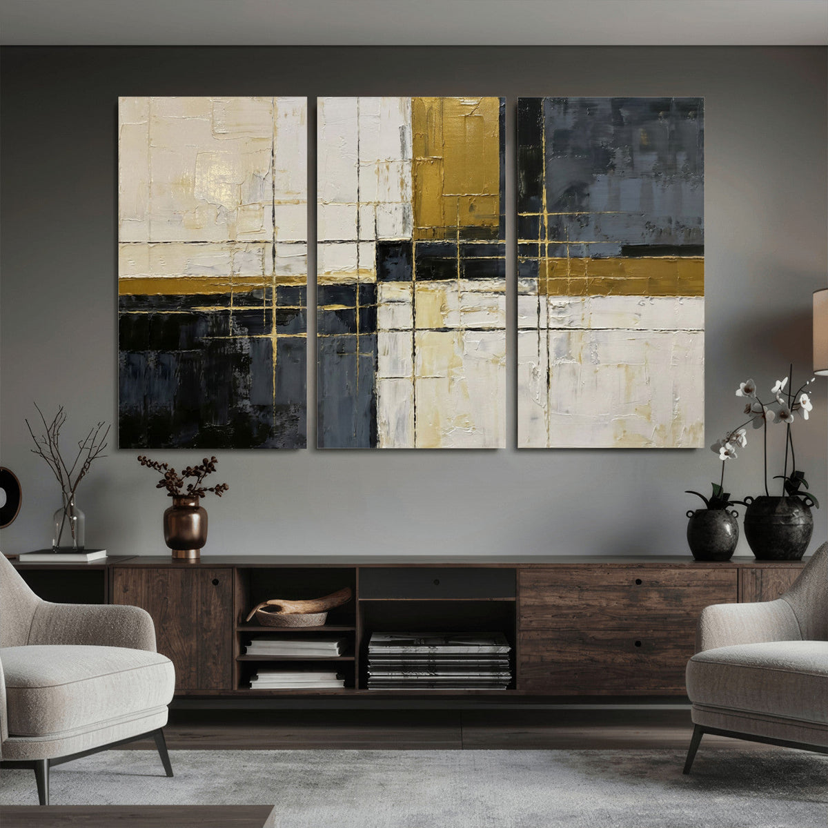 Geometric Abstract Wall Art Canvas Print