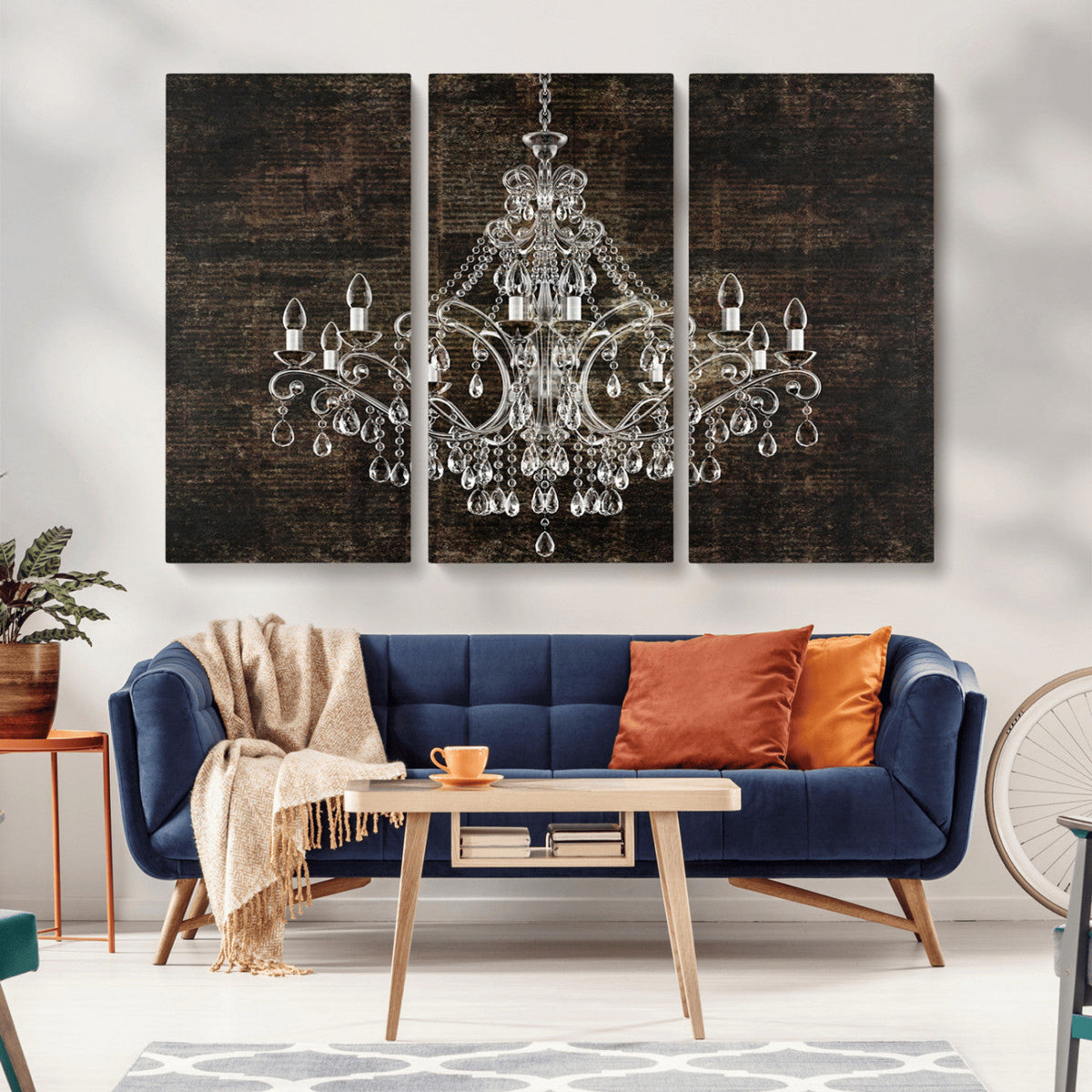 Rustic Chandelier Canvas Print
