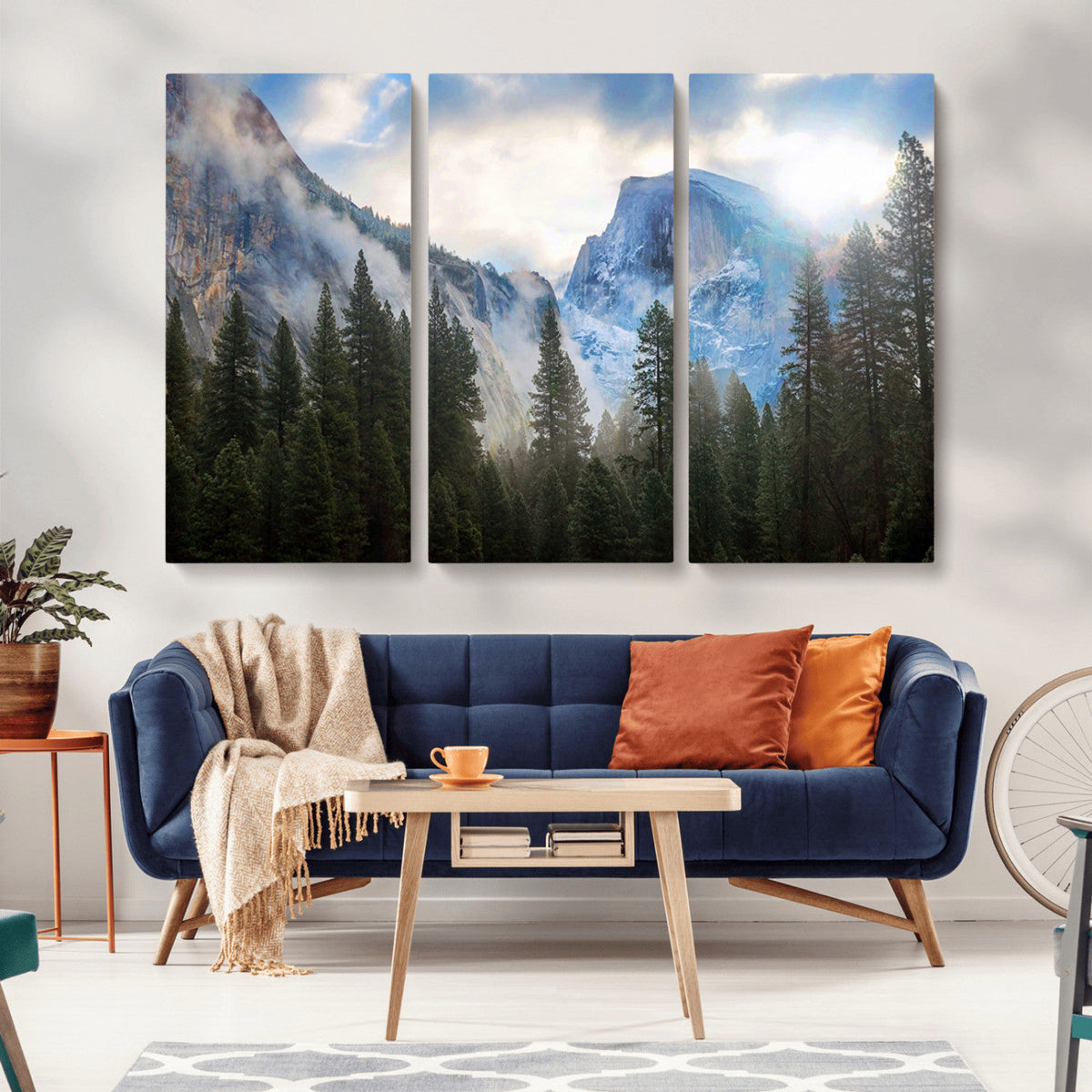 Half Dome Yosemite Calinia Wall Art Canvas Print El Capitan