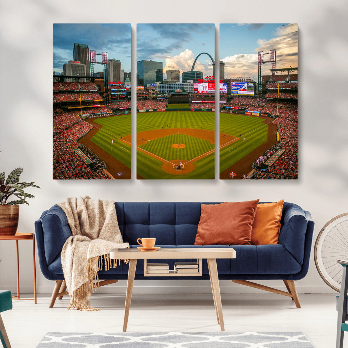 St. Louis Cardinals Baseball Team Print - Busch Stadium Wall