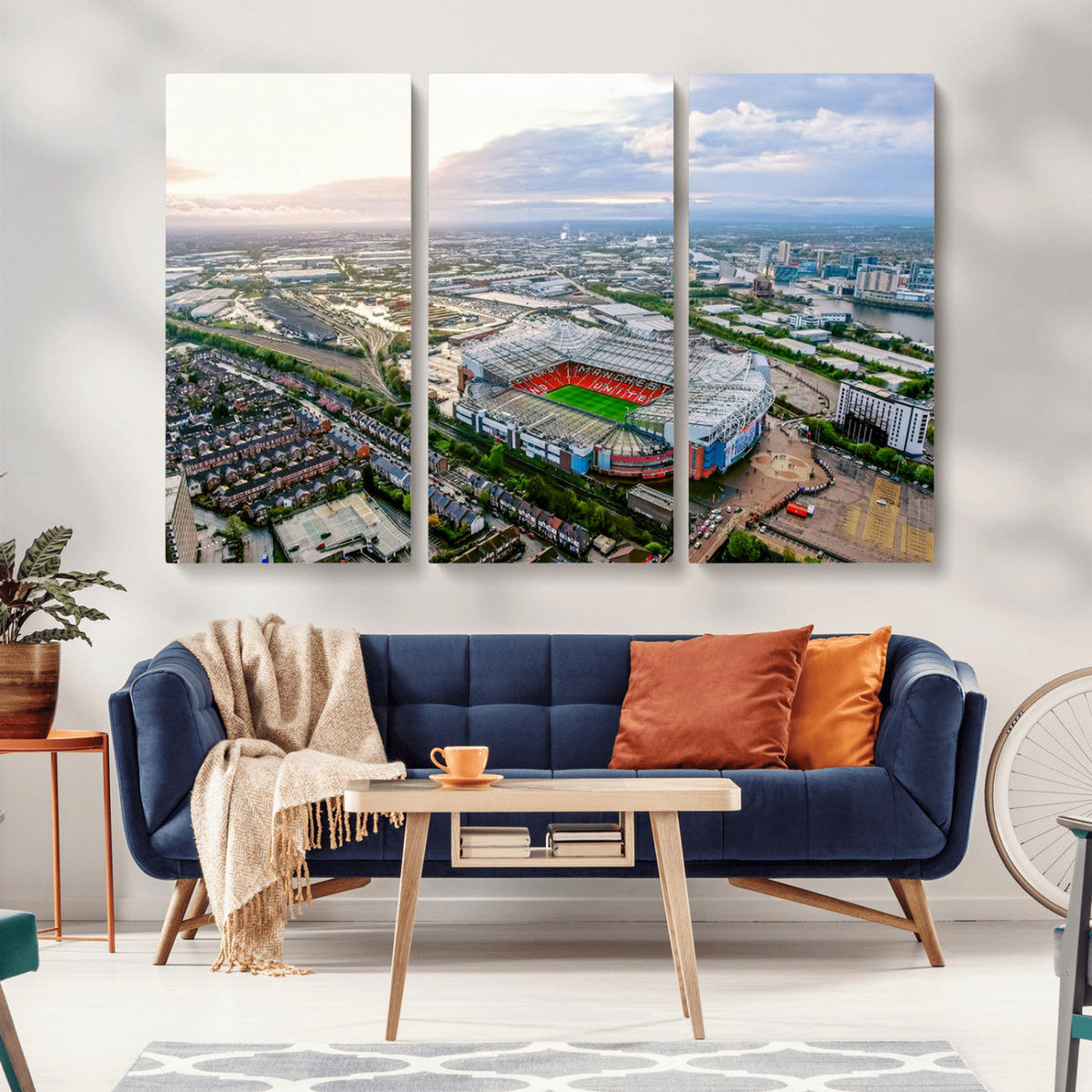 Old Trafford Manchester United Stadium Wall Art Canvas Print