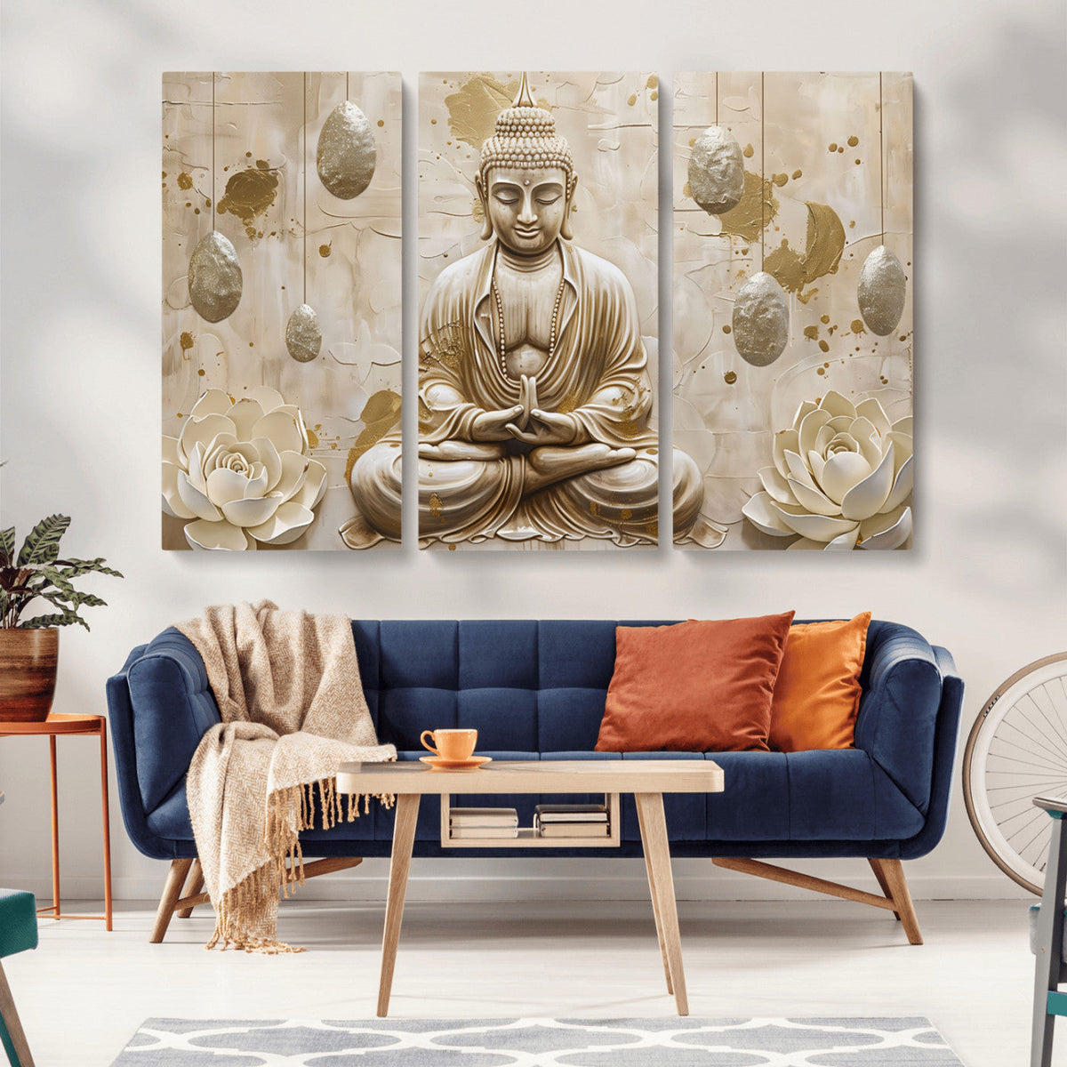 Serene Buddha Wall Art | Yoga Room Decor and Meditation Wall