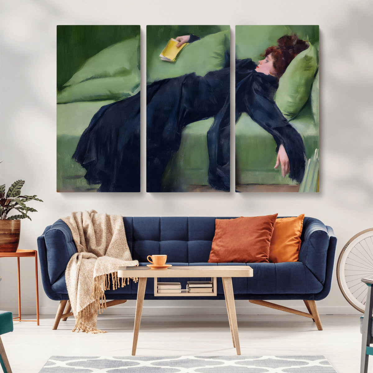 Decadent Girl by Ramon Casas Wall Art Canvas Print, Framed