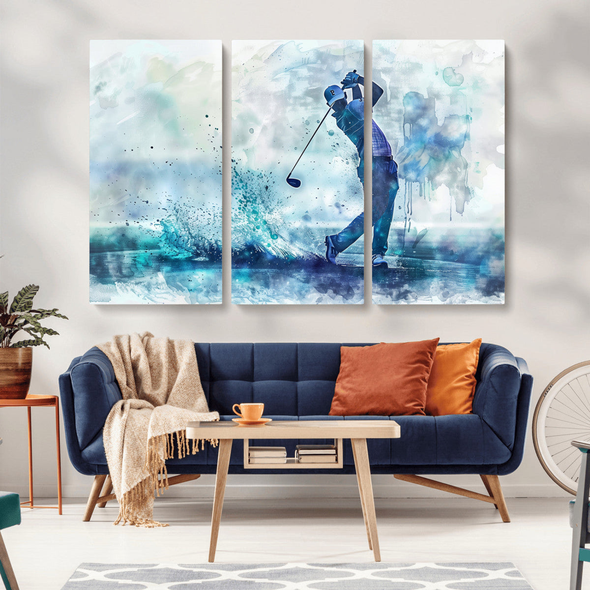 Golf Swing Wall Art Canvas Print - Sports-Inspired