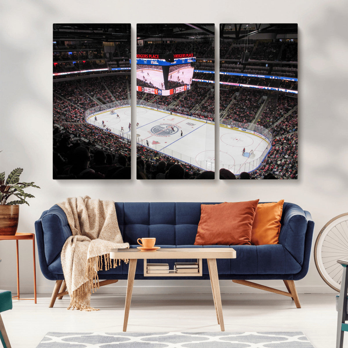 Rogers Place Edmonton Oilers Ice Hockey Stadium Wall Art,