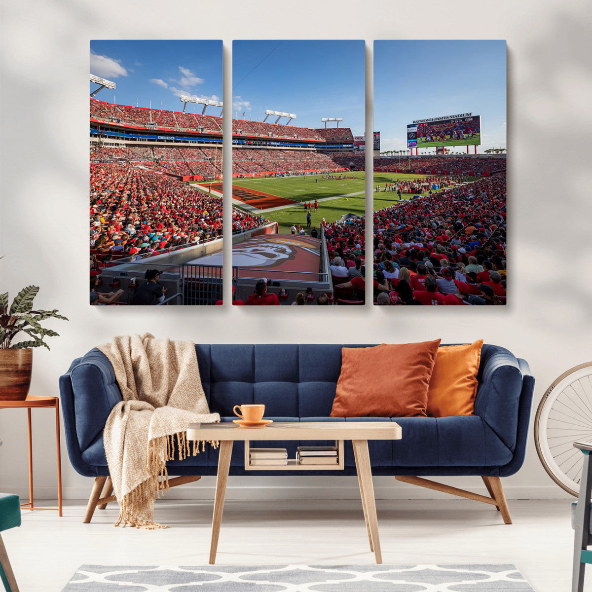 Florida Tampa Raymond James Stadium Wall Art Canvas Print -
