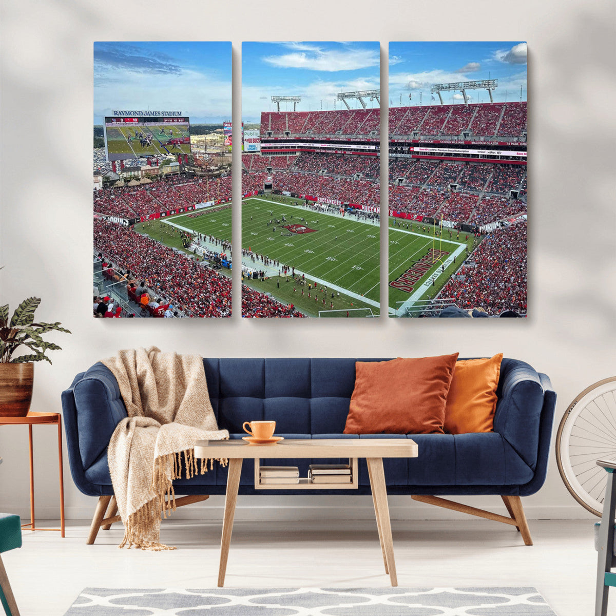 Florida Tampa Raymond James Stadium Wall Art Canvas Print -