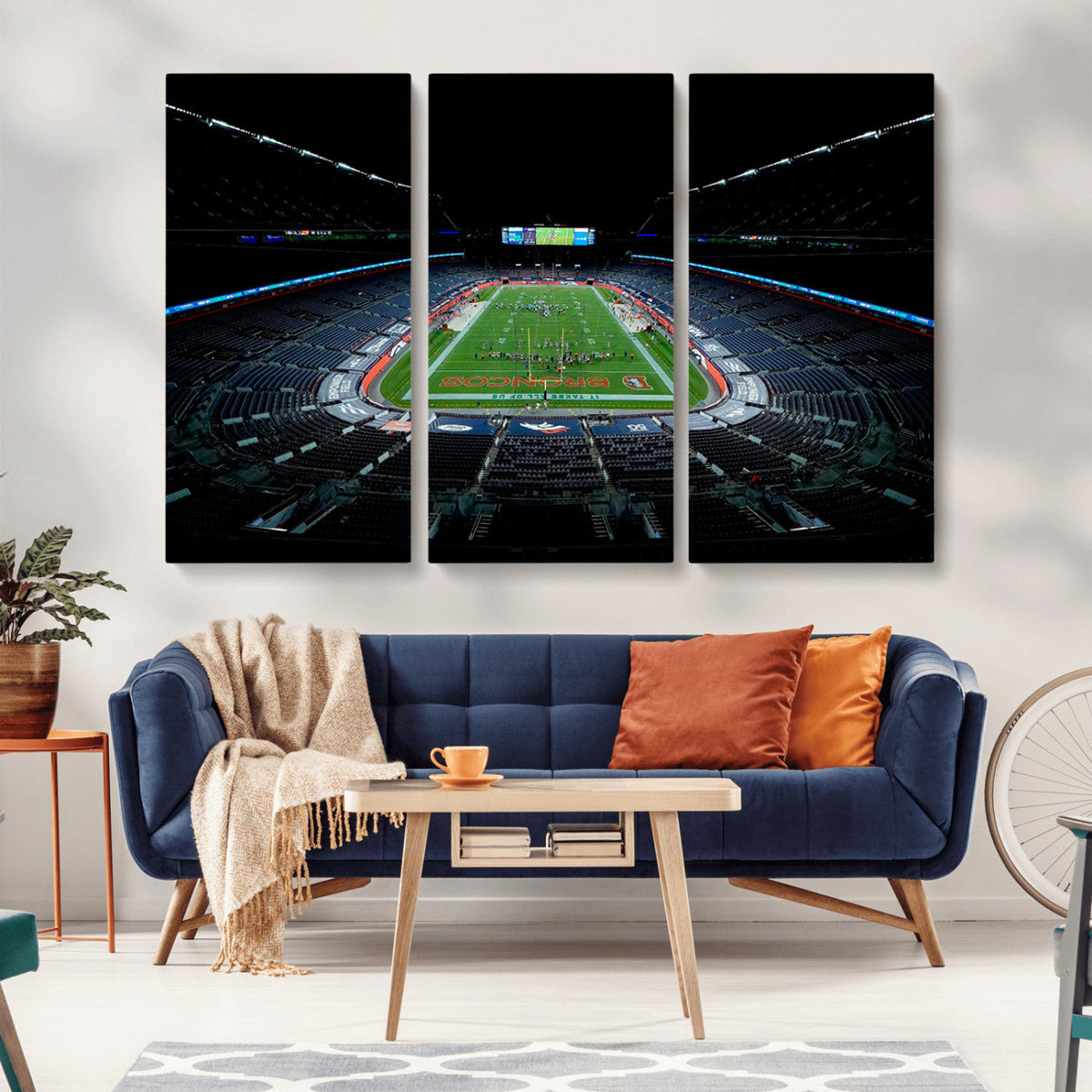 Denver Broncos Football Team Print Canvas- Denver Empower