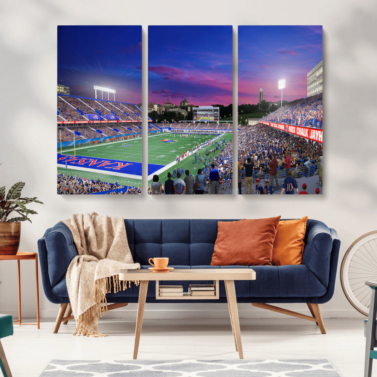 University of Kansas Jayhawks Football Team Print Canvas-