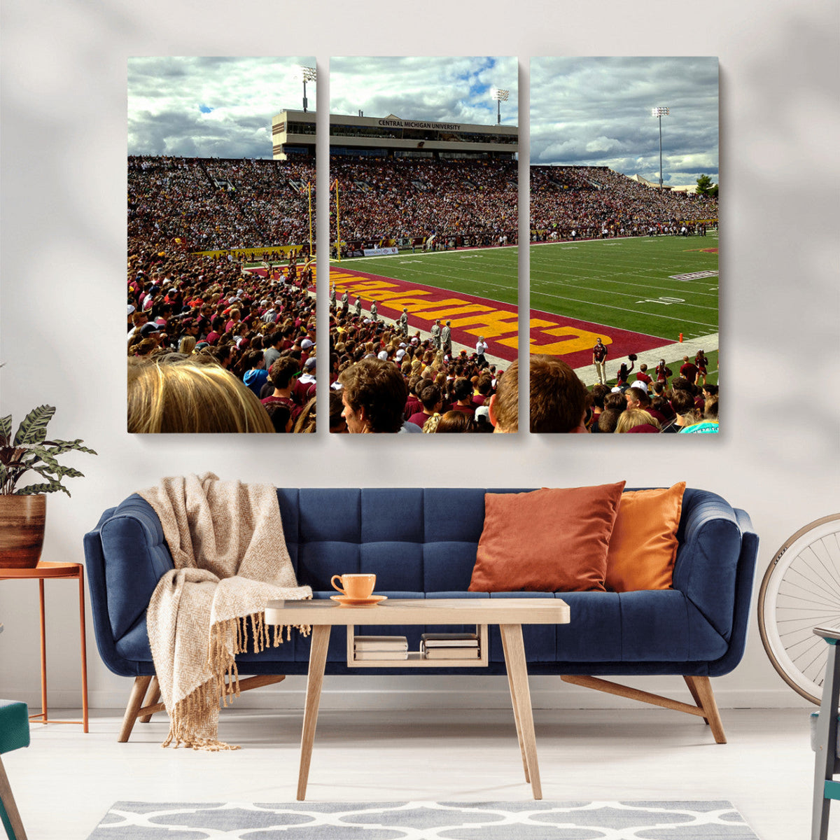 Central Michigan University Chippewas Football Team Print -