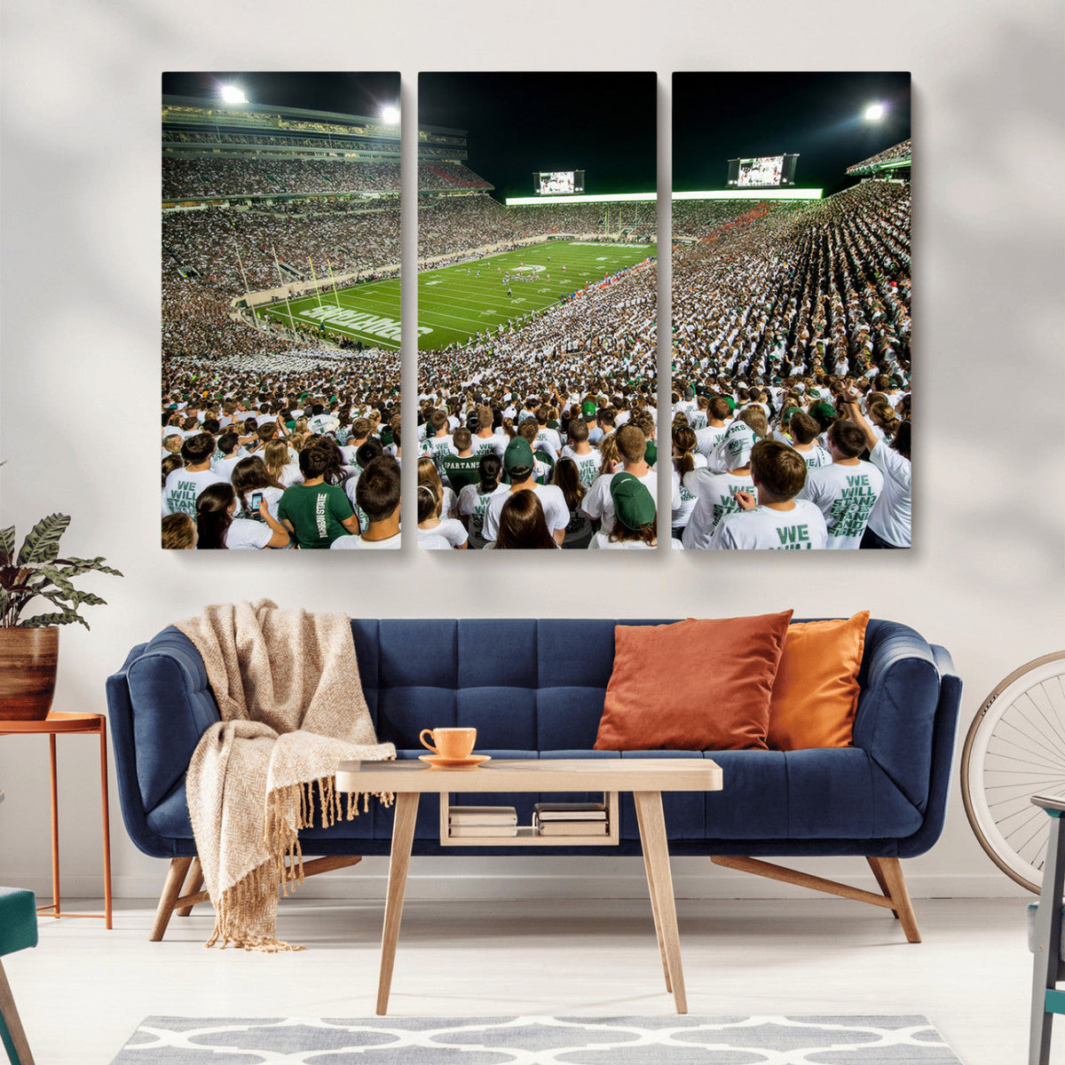 Michigan State Spartans Football Canvas Print - East Lansing