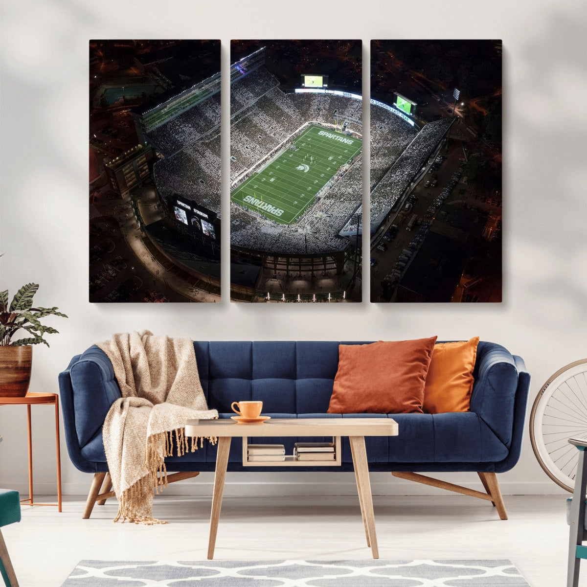 Michigan State Spartans Football Team Print - East Lansing