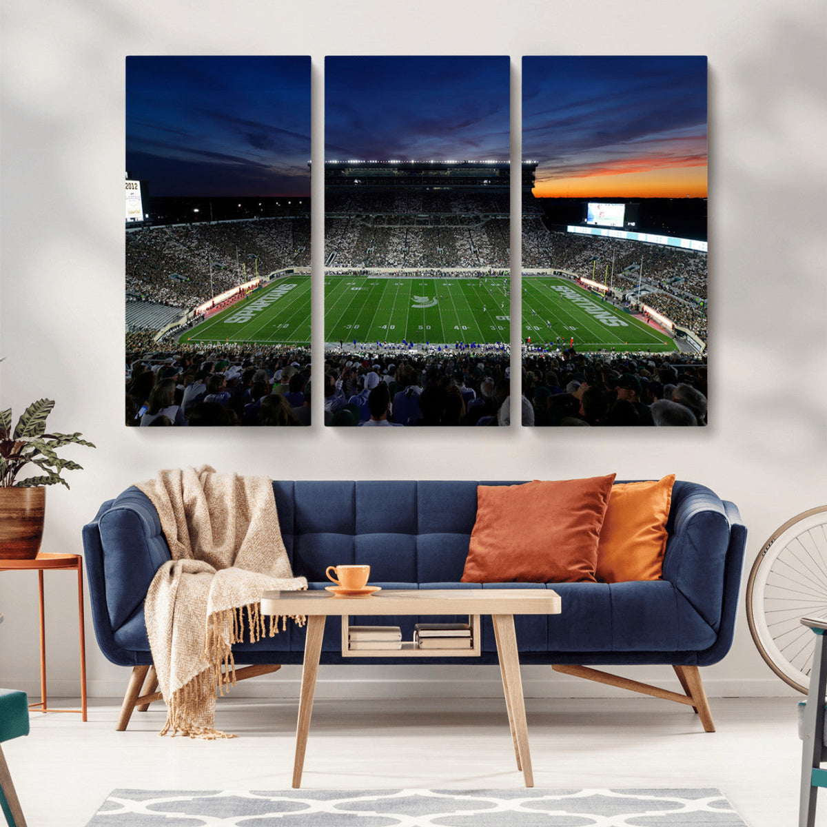 Michigan State Spartans Football Team Print - East Lansing