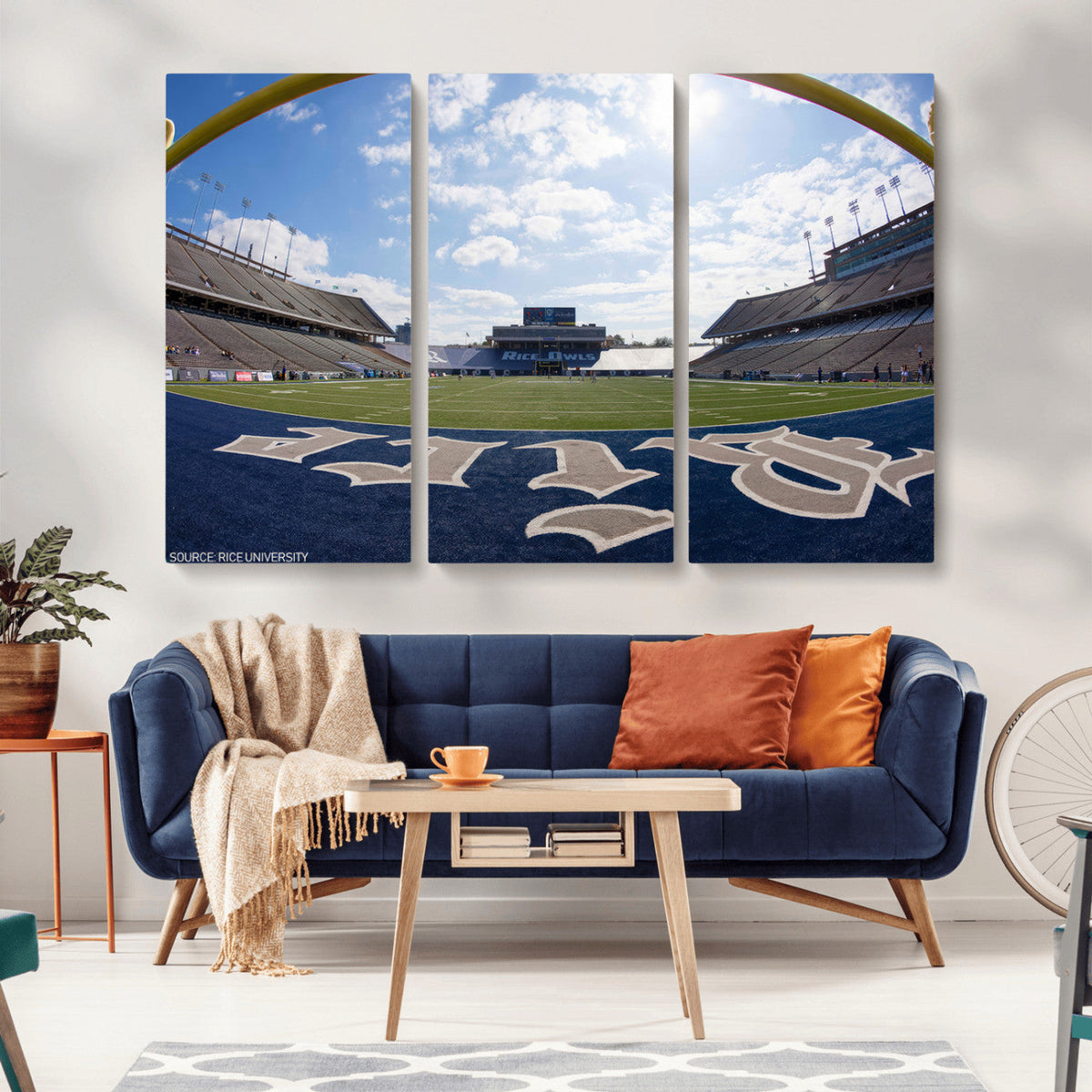 Rice University Owls Football Team Print - Houston Rice
