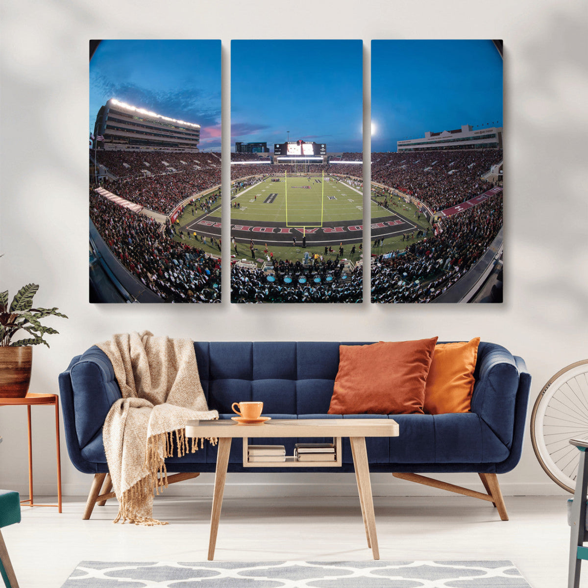 Texas Tech Red Raiders Canvas, Framed Football Team Print -
