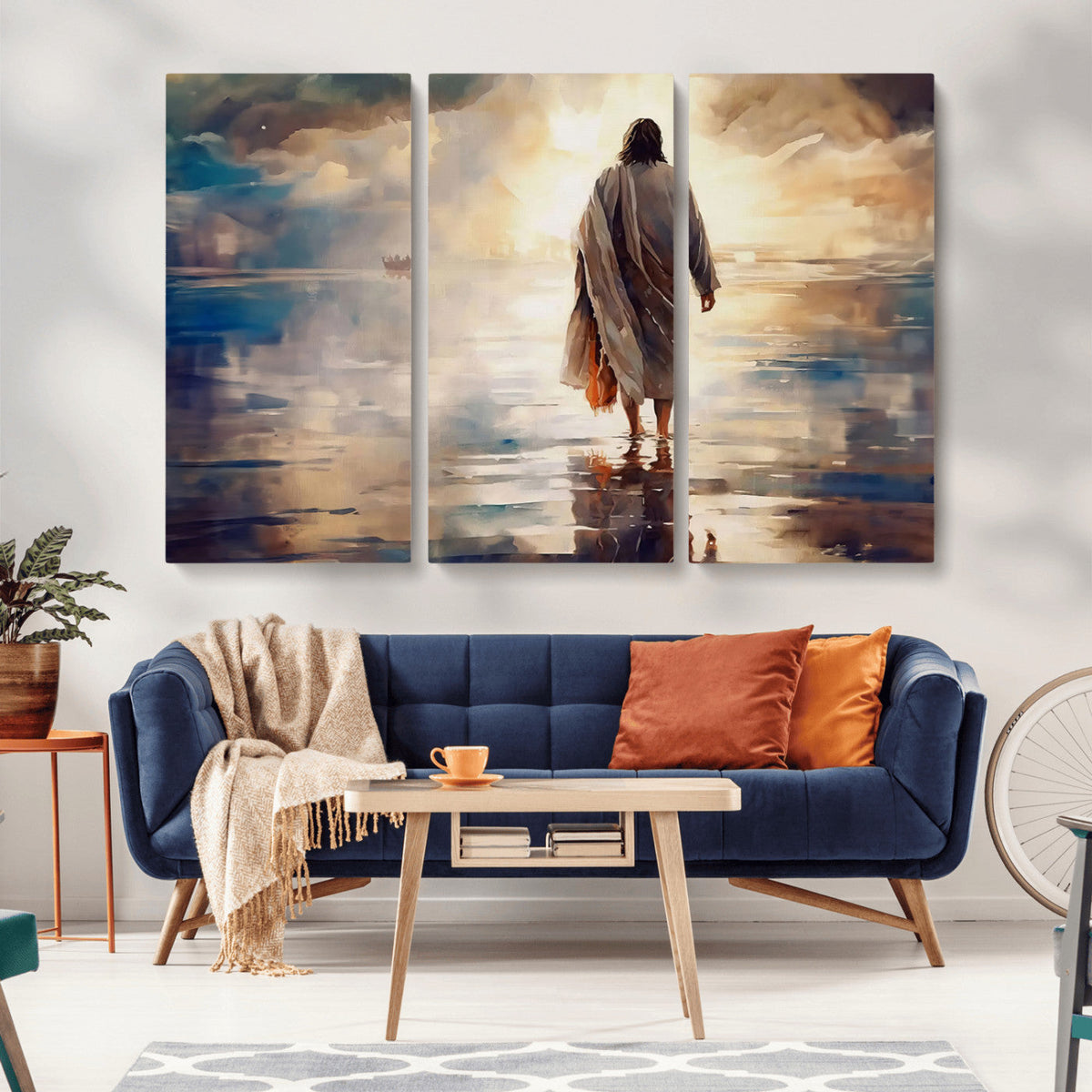 Jesus Walking on Water Wall Art | Ready to Hang Spiritual