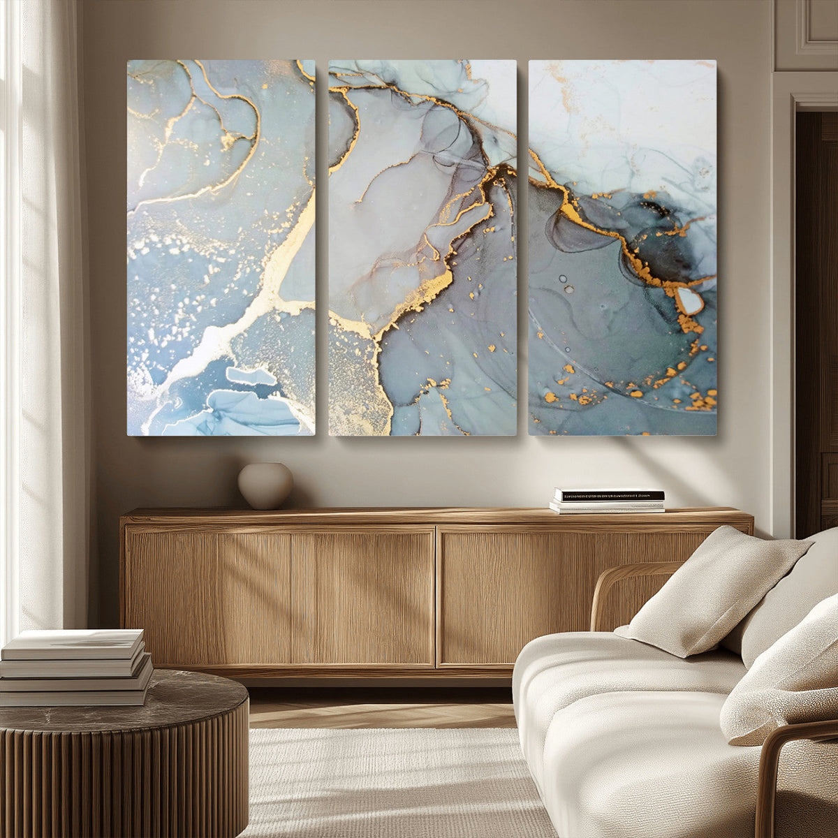 Large Abstract Marble Wall Art Canvas Print for Living Room