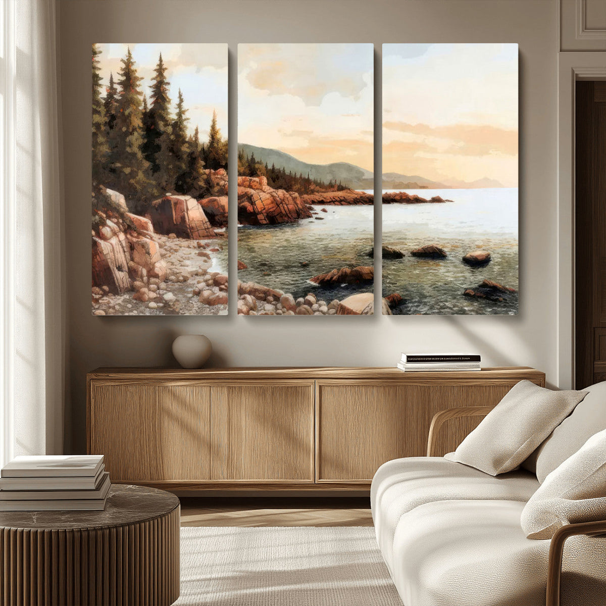 Serene Coastal View of Acadia National Park Wall Art -