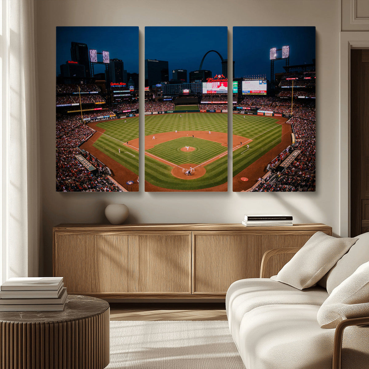 St. Louis Cardinals Baseball Team Print - Busch Stadium Wall