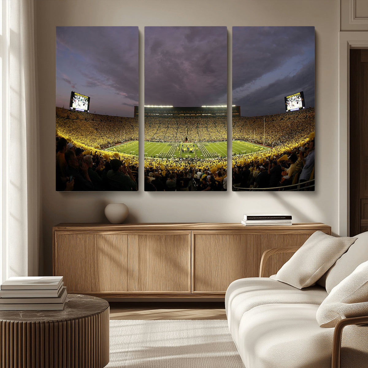 Michigan Wolverines Print - Michigan Stadium Wall Art Canvas