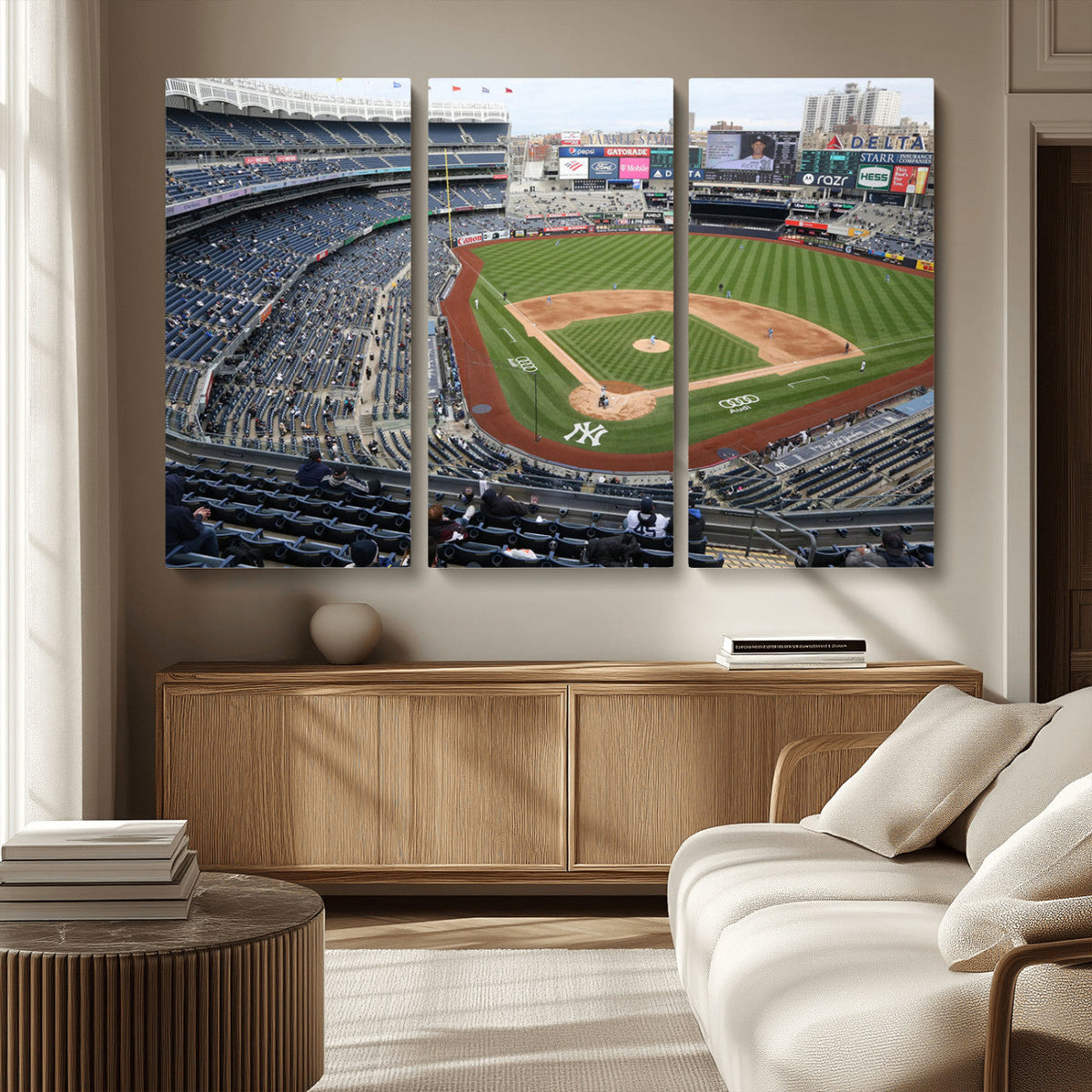 New York Yankees Baseball Team Print - Yankee Stadium Wall