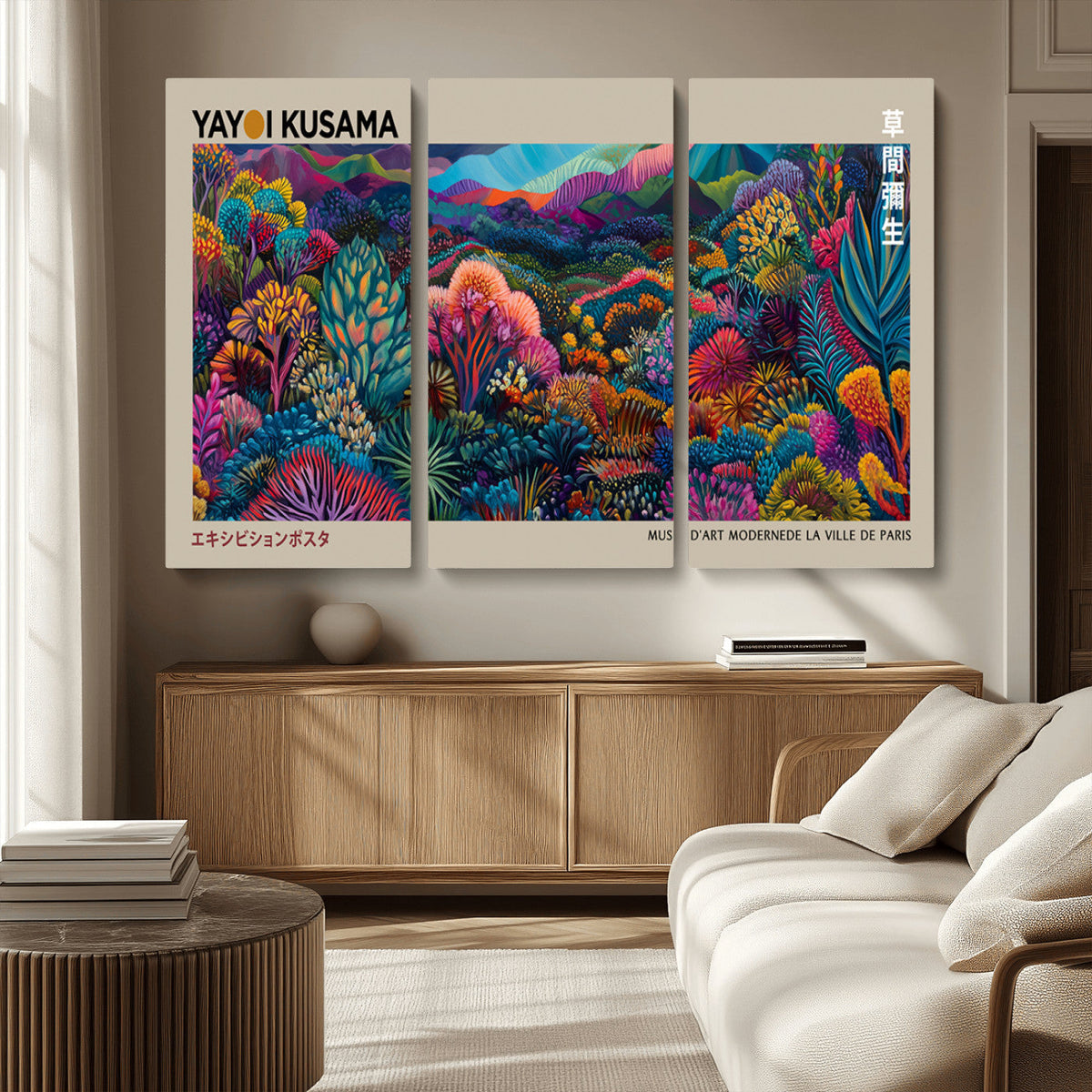 Framed Japanese 1986 Wall Art Print, Yayoi Kusama 1986 Wall