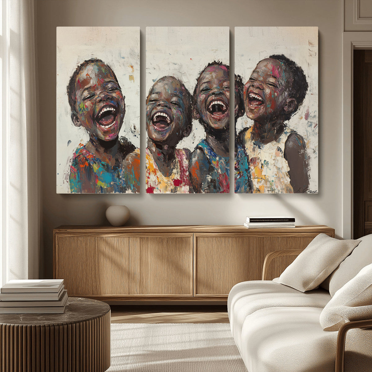 Shai Yossef Print - Joyful Childhood Canvas Wall Art -