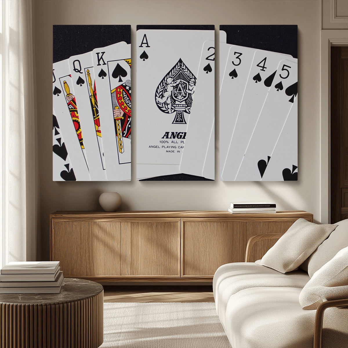 Poker Wall Art - Playing Cards Canvas Wall Art Print - Ace
