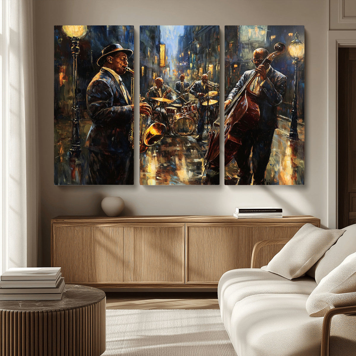 Jazz Canvas Wall Art Print – Abstract African American Music