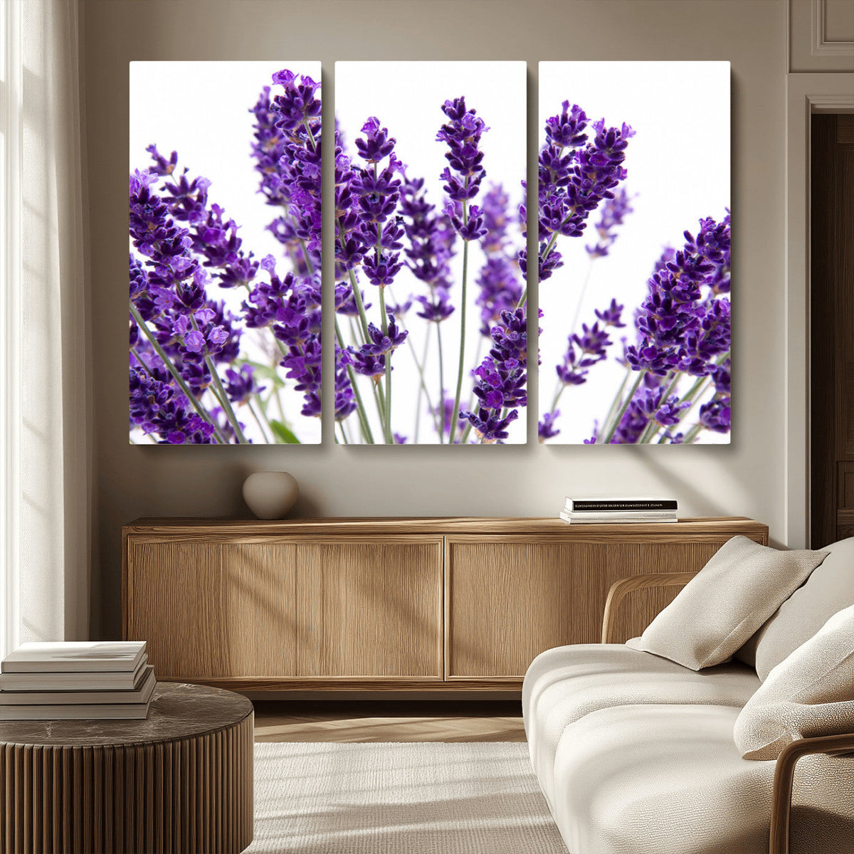 Lavender Flower Wall Art Canvas Print