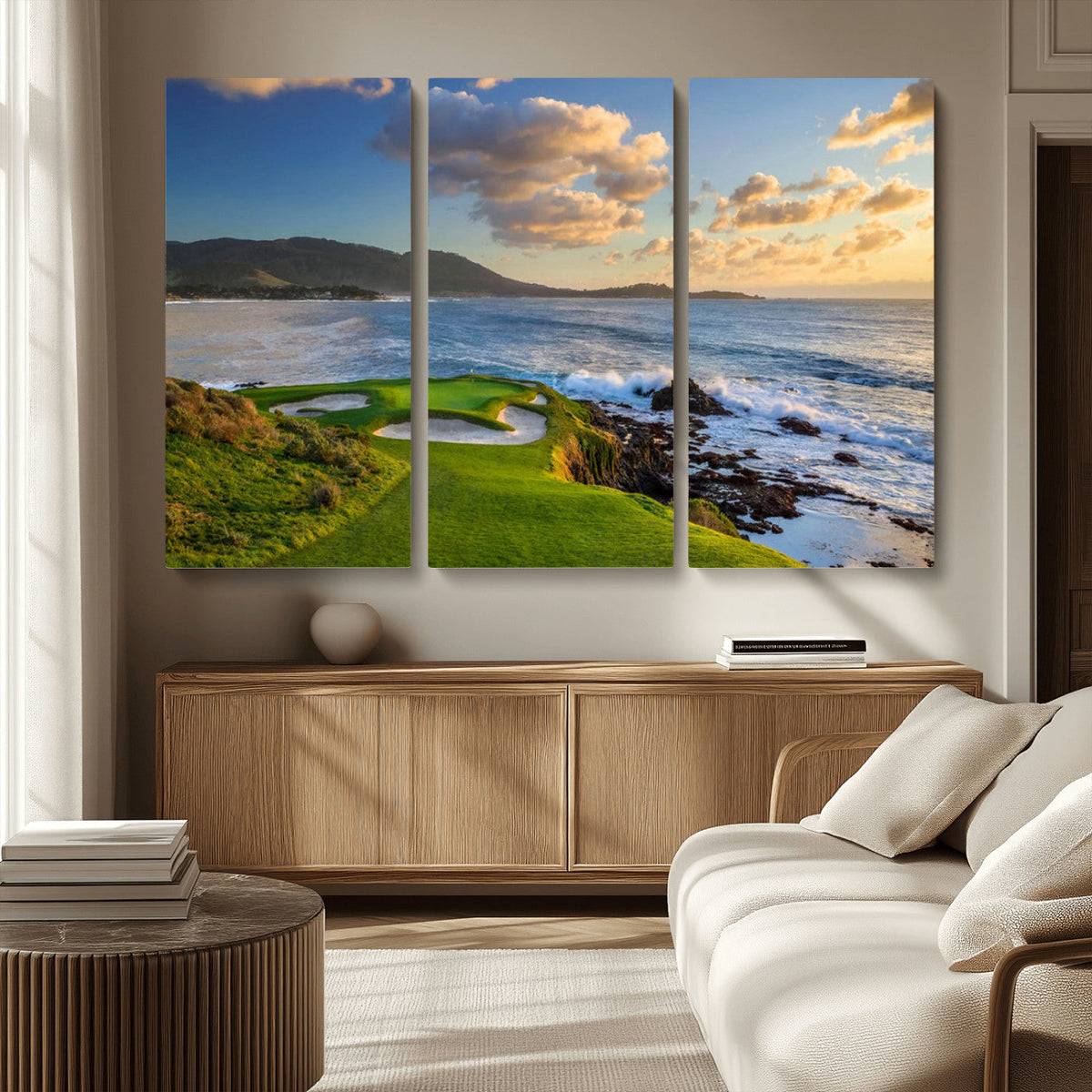 Pebble Beach Golf Links Wall Art Canvas Print – Iconic