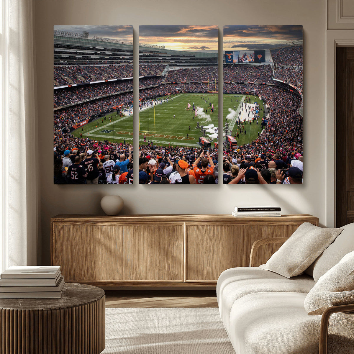 Chicago Bears Soldiers Field Wall Art Canvas Print – Framed