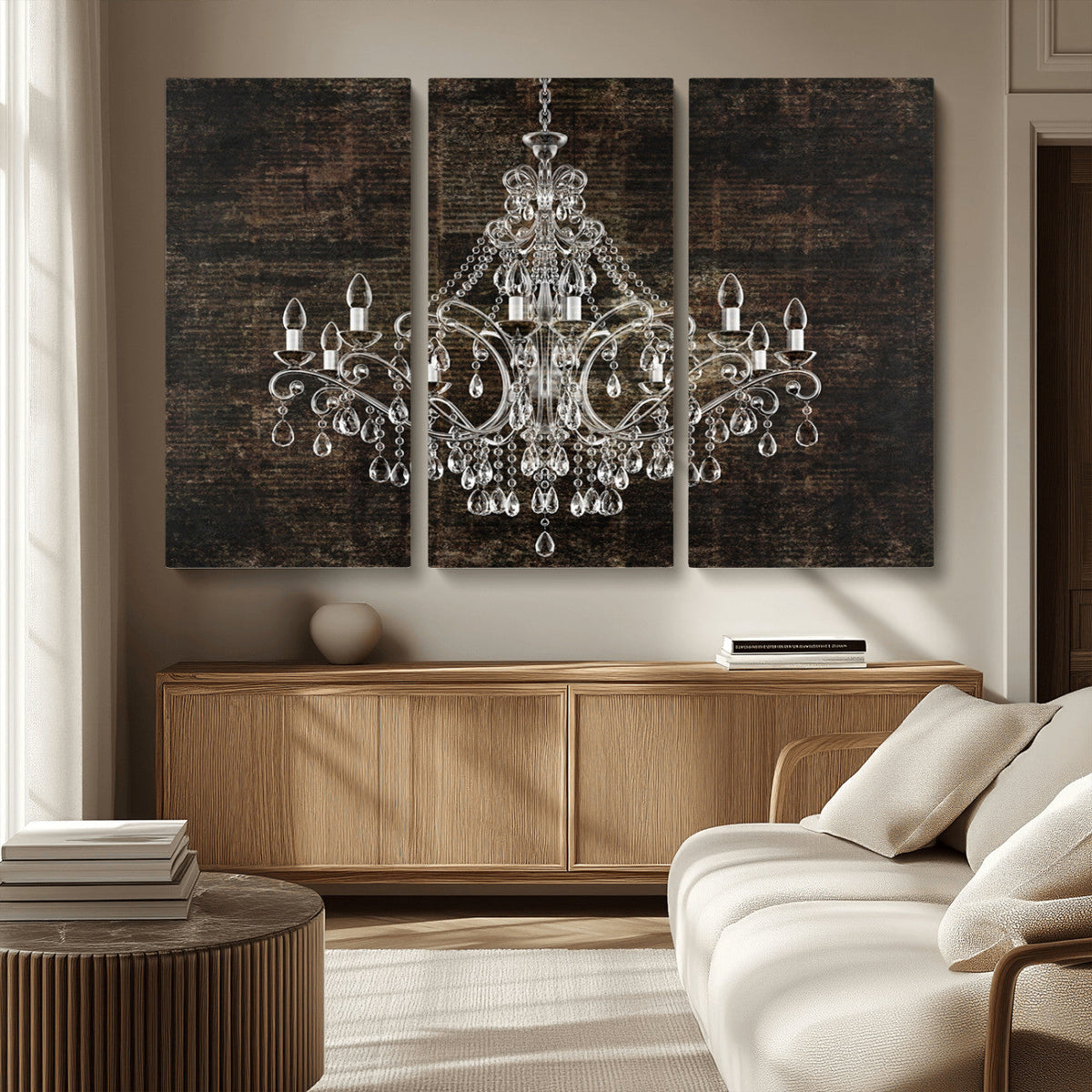 Rustic Chandelier Canvas Print